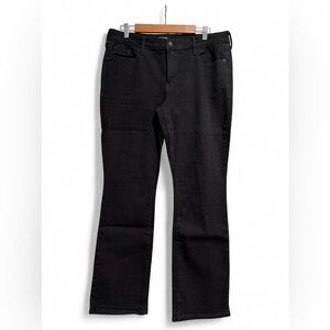 Women’s Black Mid-Rise Kicker Boot-Cut Jeans